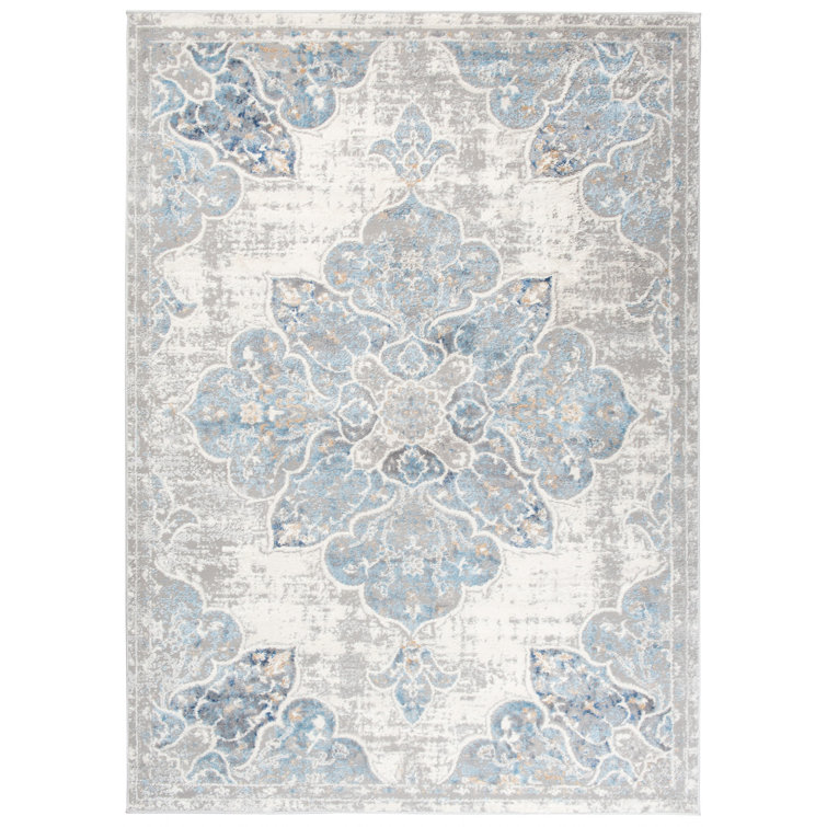 Latitude Vive Tunley Flatweave Blue/White Rug Wayfair.co.uk